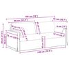 vidaXL Set de canapea 2 pcs albastru 198 x 78 x 80 cm țesătură