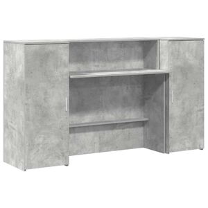 vidaXL Birou de recepție Gri beton 180x50x103,5 cm Lemn prelucrat