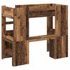 vidaXL Cadru de pat supraetajat cu birou Lemn vechi 98.5 x 200 cm