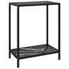 vidaXL Masă consolă, negru, 60 x 35 x 75 cm, sticlă securizată