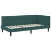 vidaXL Cadru de pat colțar cu saltea cu headboard 2 pcs Verde Catifea