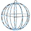 vidaXL Bola Alb rece 30 x 30 x 32 cm Metal 96 LED-uri