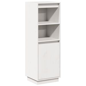 vidaXL Dulap &icirc;nalt, alb, 37x34x110 cm, lemn masiv de pin