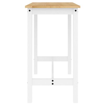 vidaXL Set mobilier de bar, 3 piese, alb, lemn masiv de pin