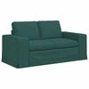 vidaXL Canapea 2 pcs Verde &icirc;nchis 182 x 80 x 82 cm țesătură