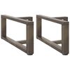 vidaXL Picioare pentru măsuță de cafea &icirc;n formă de T, 2 buc., negru, 60x25x(30-31) cm, oțel