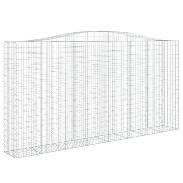 vidaXL Coșuri gabion arcuite, 5 buc 400x50x200/220 cm, fier galvanizat