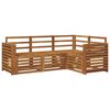 vidaXL Set de canapele de exterior 4 buc. natural Poliester