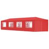 vidaXL Cort pentru Petreceri 1200 x 300 x 255 cm Roșu PE și oțel