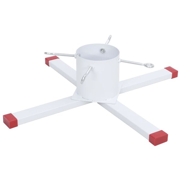 vidaXL Suport brad de Crăciun, alb, 61x61x15,5 cm