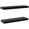 vidaXL Rafturi de perete suspendate, 2 buc., negru, 60x20x3,8 cm
