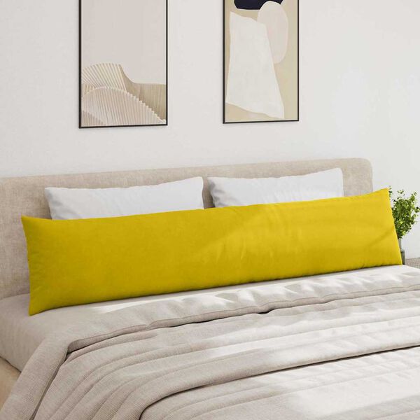vidaXL Perne pentru canapea 2 pcs Galben 200 x 40 cm