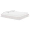 vidaXL Cadru de pat Super King, alb, 180x200 cm, lemn masiv