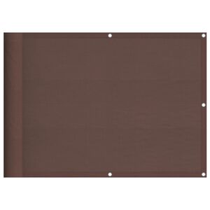 vidaXL Paravan de balcon, maro, 75x1000 cm, 100% poliester oxford