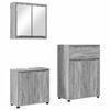 vidaXL Set de mobilier pentru baie 3 buc. Gri Sonoma