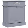 vidaXL Pantofar, gri, 50 x 28 x 58 cm, lemn de paulownia