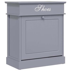 vidaXL Pantofar, gri, 50 x 28 x 58 cm, lemn de paulownia