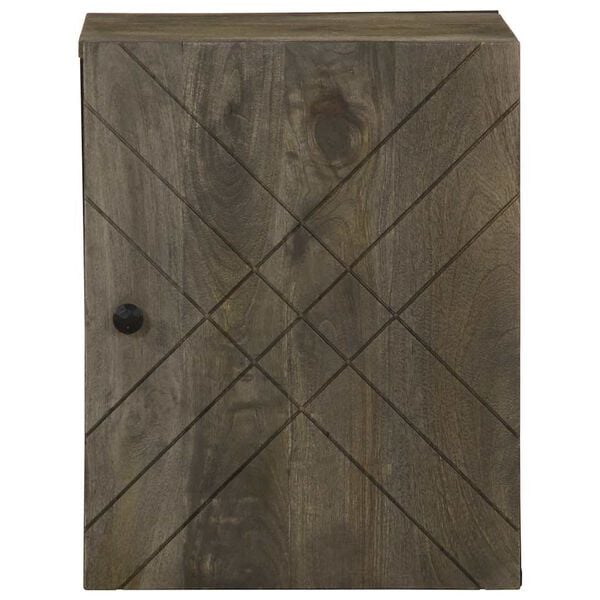 vidaXL Dulap de baie montat pe perete negru lemn masiv de mango