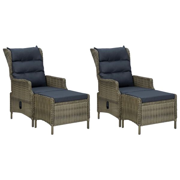 vidaXL Set mobilier de grădină, 5 piese, maro