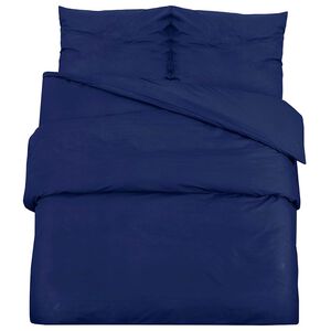 vidaXL Set cu husă de pilotă, bleumarin, 140x200 cm, bumbac