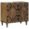 vidaXL Dulap pentru Chiuveta de Baie cu ușă Maro 62 x 33 x 58 cm