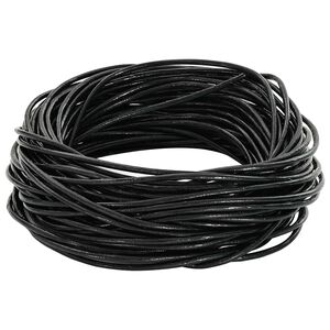 vidaXL Cord din Piele Negru &Oslash;1 mm x 5 m Piele