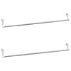 vidaXL Șine pentru perdele 2 buc, alb și argintiu, 60-105 cm, aluminiu