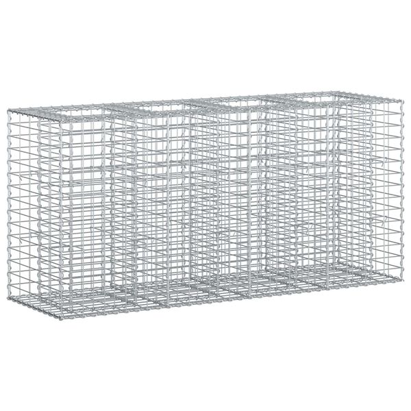 vidaXL Pat ridicat din gabion Argintiu 170 x 50 x 80 cm