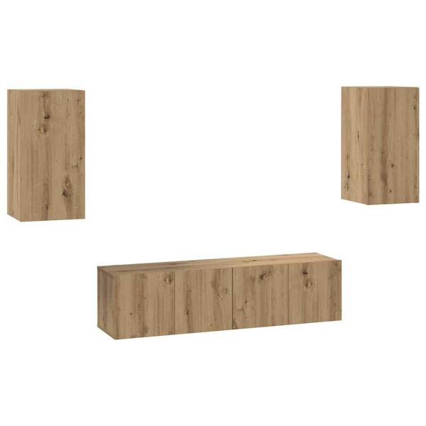 vidaXL Set comodă TV 4 pcs stejar artizanal 30.5 x 30 x 60 cm