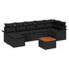 vidaXL Set de canapele pentru grădină 8 buc. Negru poliratan