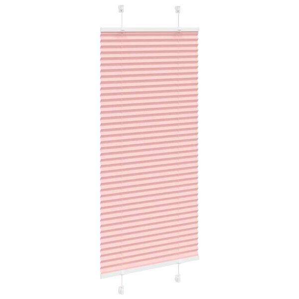 vidaXL Jaluzea plisată roz 60x100 cm Lățime țesătură 59,4cm poliester