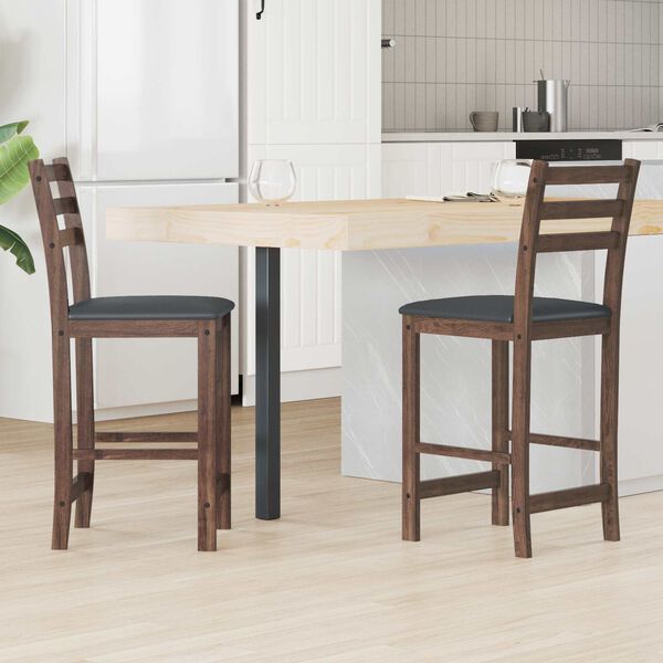 vidaXL Scaune de dining 2 pcs Maro deschis 40 x 47,5 x 99,5 cm