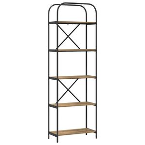 vidaXL Raft pentru cărți 5 niveluri 60 x 30 x 183 cm Lemn prelucrat