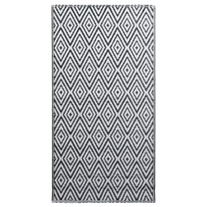 vidaXL Covor de exterior, ARAKIL alb și negru, 160x230 cm, PP