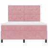 vidaXL Pat cu arc LED cu saltea cu headboard Roz 160 x 200 cm Catifea