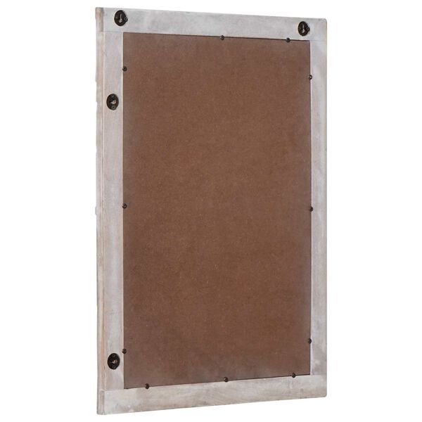 vidaXL Oglindă pentru baie Alb 70 x 50 x 2,5 cm Lemn de mango solid