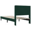 vidaXL Cadru de pat cu headboard Verde &icirc;nchis 80 x 200 cm Catifea