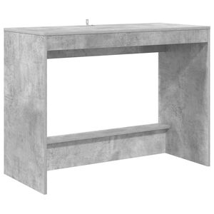 vidaXL Birou pentru pat Gri Beton Lemn prelucrat 100 x 45 x 75 cm