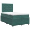 vidaXL Pat boxspring cu saltea Verde &icirc;nchis 120 x 190 cm Catifea