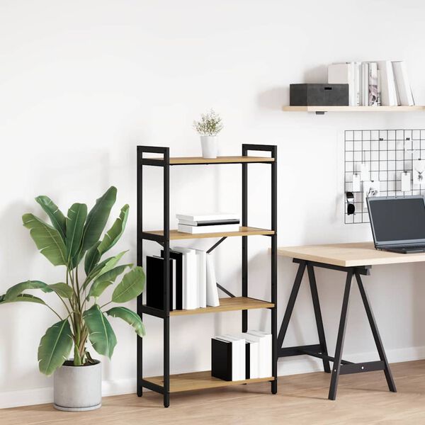 vidaXL Raft pentru cărți Stejar Artizanal 60 x 30 x 120 cm