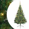 vidaXL Pom de Crăciun artificial pre-iluminat Verde 180 cm PVC