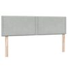 vidaXL Pat box spring cu saltea, gri deschis, 160x220 cm, catifea
