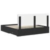 vidaXL Cadru de pat cu headboard Negru 200 x 200 cm Lemn compozit