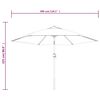 vidaXL Umbrelă de soare exterior, LED-uri și st&acirc;lp oțel, taupe, 300 cm