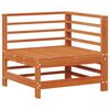 vidaXL Sofa de colț pentru grădină Lemn masiv de pin Maro Ceară