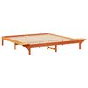 vidaXL Cadru de pat Maroniu cerat 200 x 200 cm Lemn de pin masiv