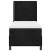 vidaXL Pat cu arcuri cu saltea cu headboard Negru 80 x 200 cm Catifea
