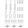 vidaXL Set de accesorii parasolar, 9 piese, oțel inoxidabil