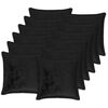 vidaXL Husă pentru pernă 12 buc. HOUTEN Negru 45 x 45 cm Flanelă