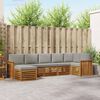 vidaXL Set canapea sectională cu pernă 7 pcs Gri natural și deschis